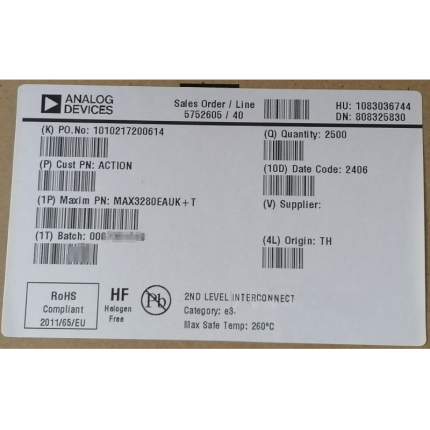 MAX3280EAUK+T product photo 1